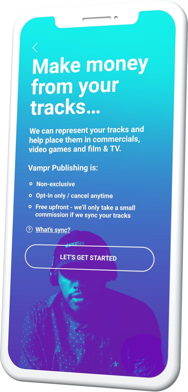 Vamprのスマートフォン画面