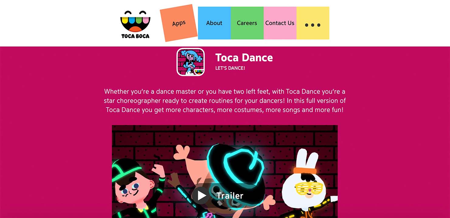 Toca Dance画面