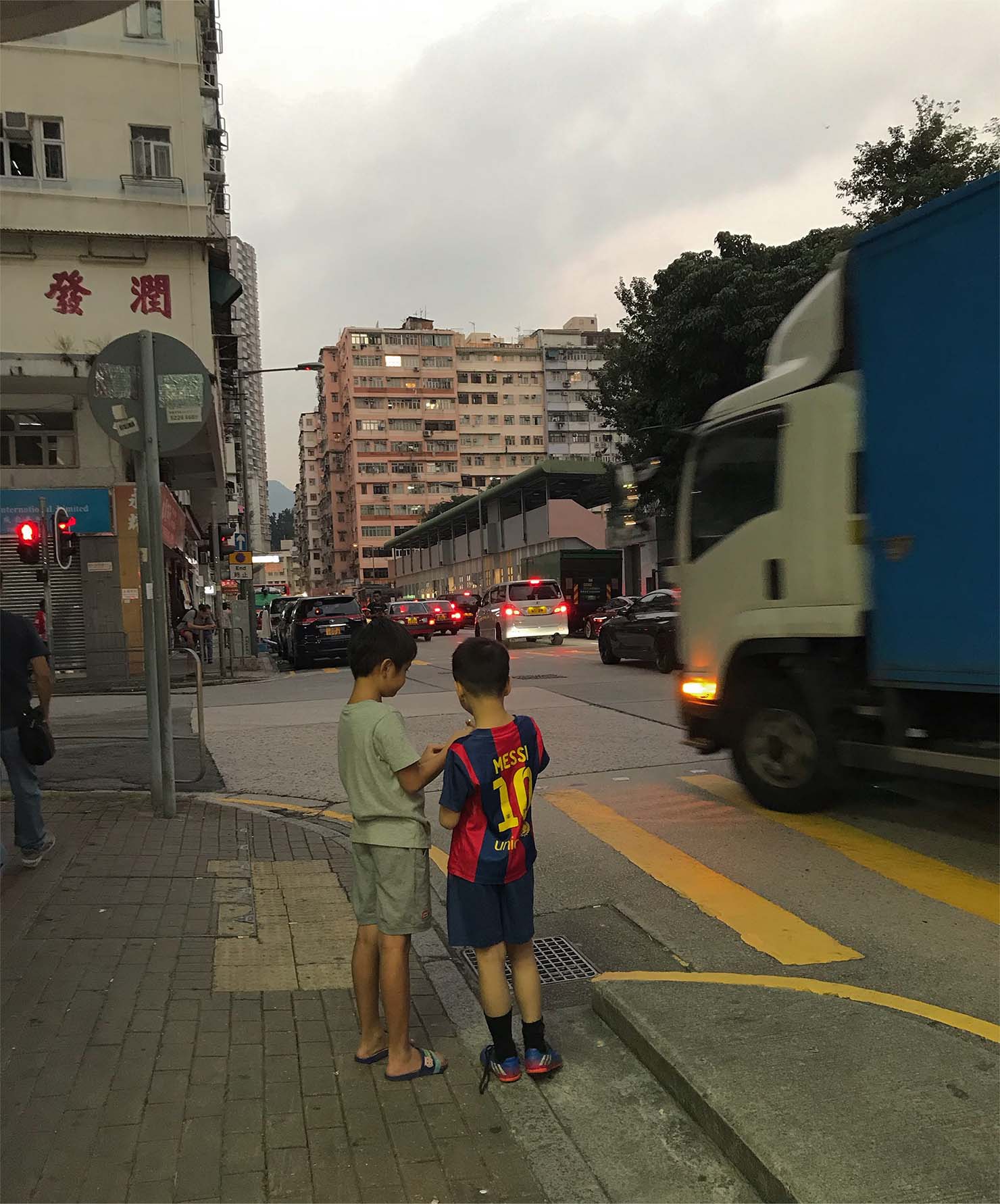 深水埗の街並み。