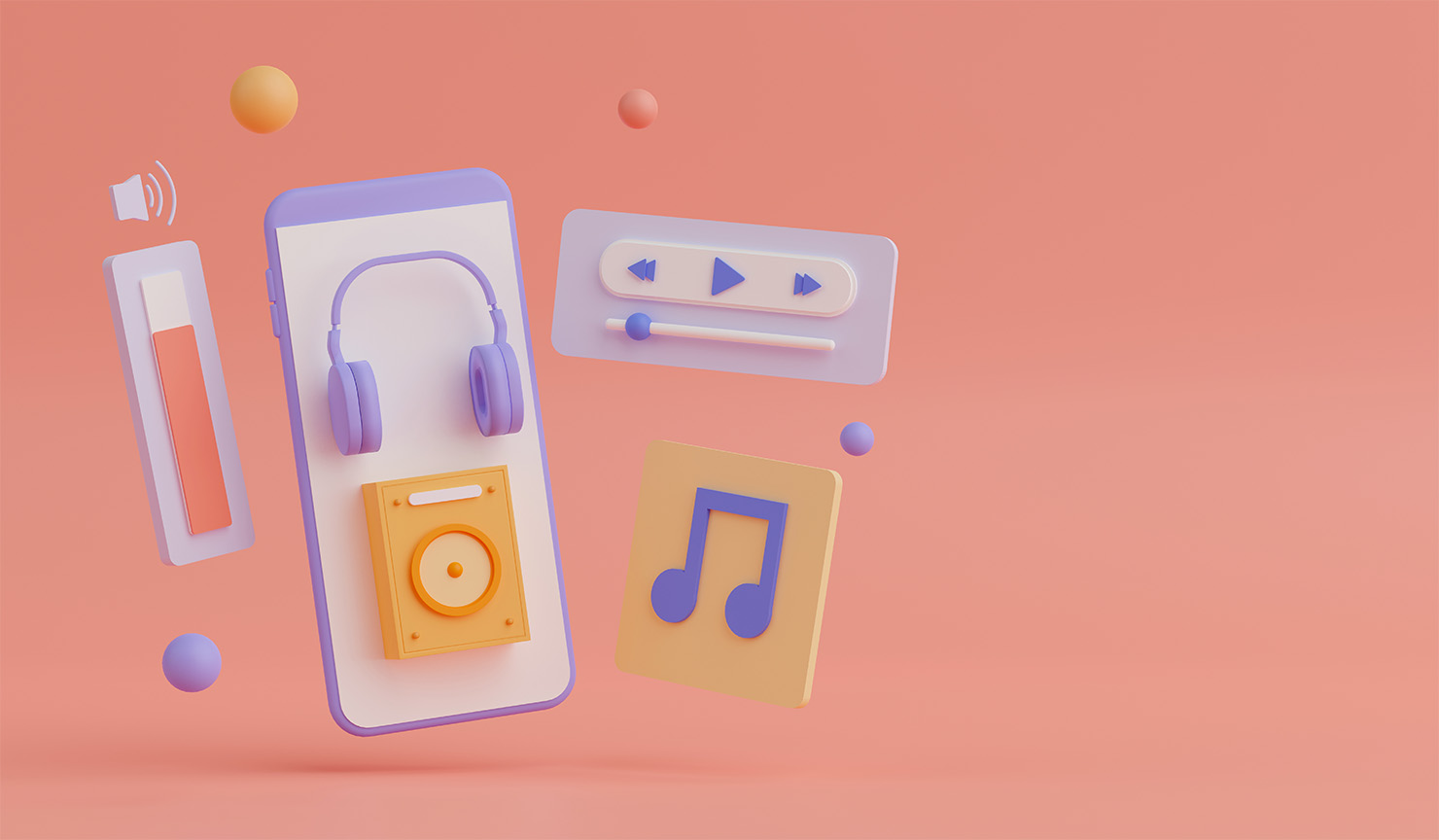 音楽イラストのスマートフォン画面