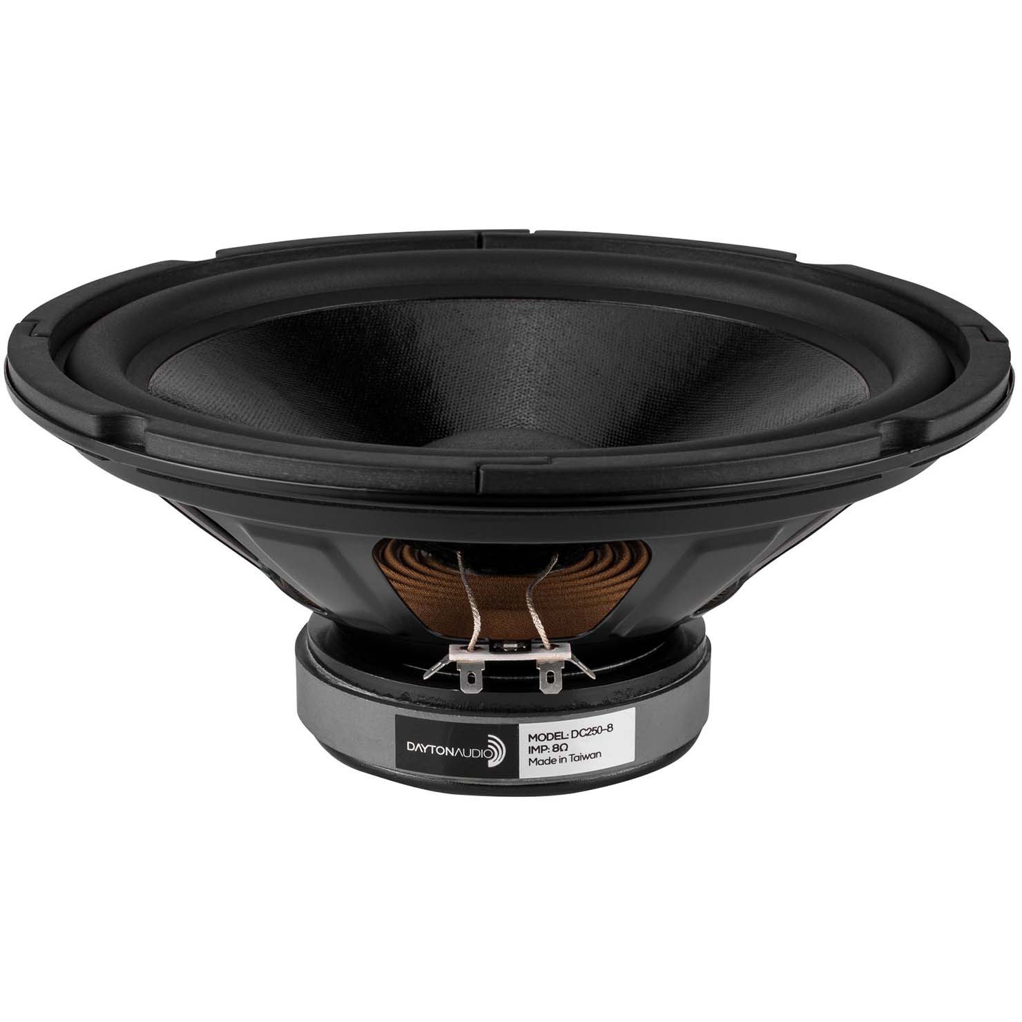 ストレートコーンの例。 同じくDayton AudioのウーファーDC250-8。 （横浜ベイサイドネット提供画像）