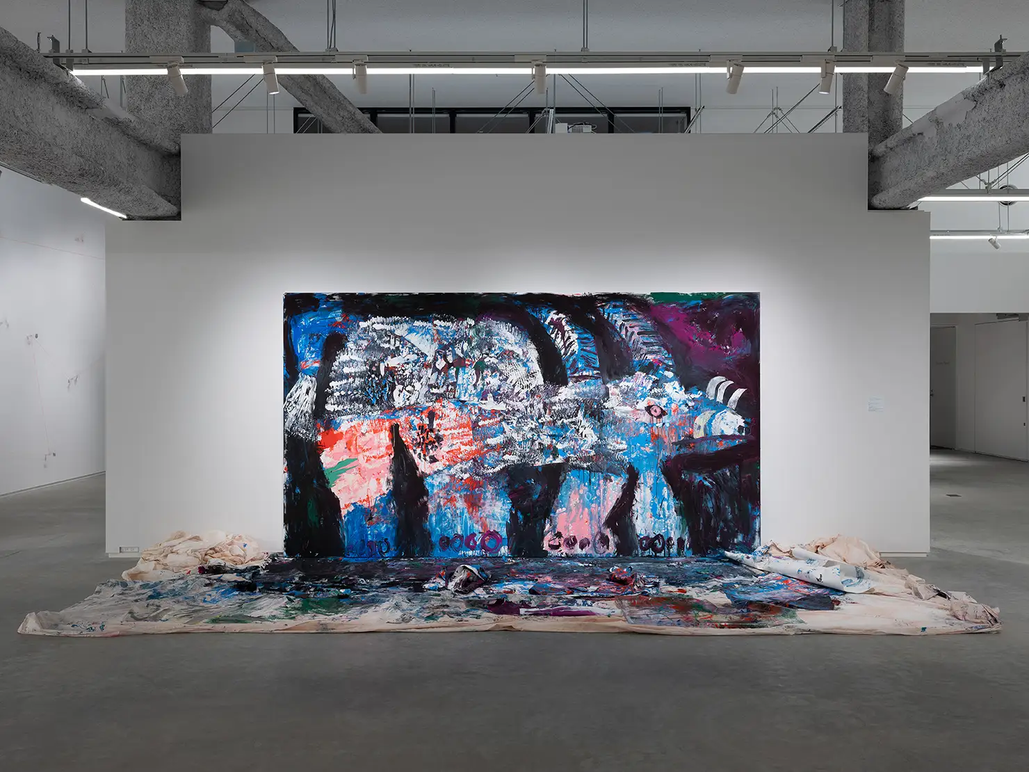 ミロコマチコ「Live Painting 2022.11.18」（2022） 撮影：高野友実、画像提供：京都精華大学ギャラリーTerra-S