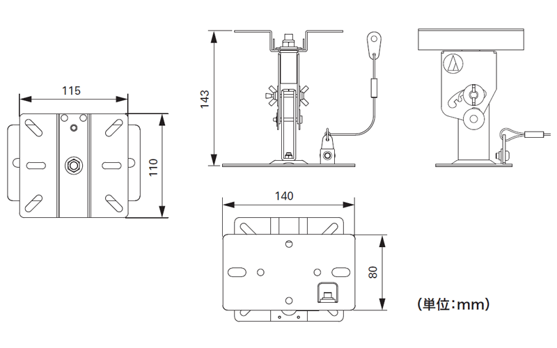 AT-BR91：外形寸法図