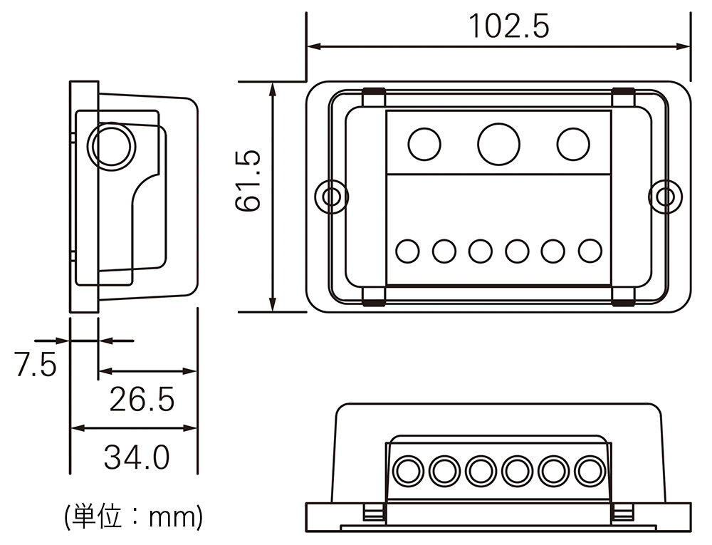 AT-RX44EB：外形寸法図