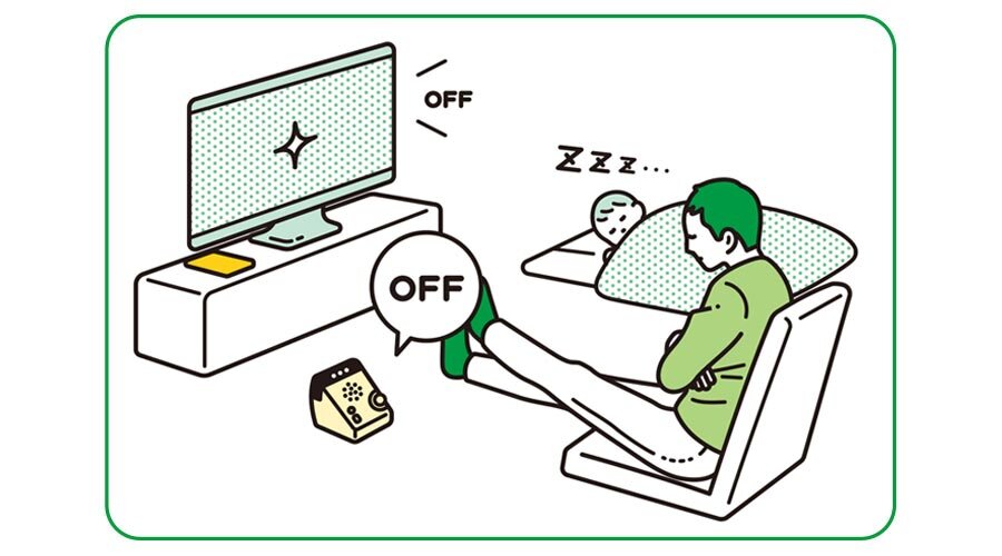 AT-SP350TV：自動電源オフ機能