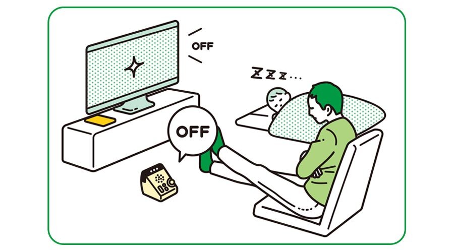AT-SP450TV：自動電源オフ機能
