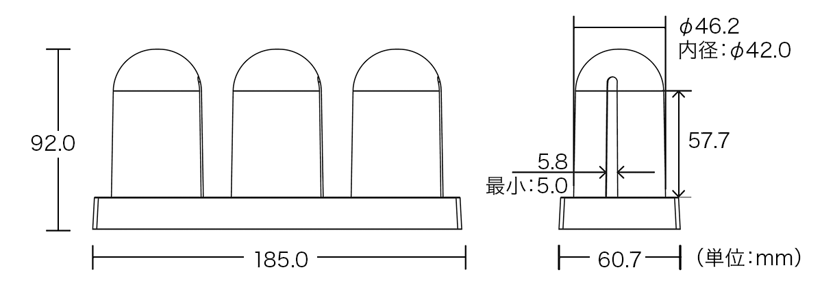 AT6003R：外形寸法図